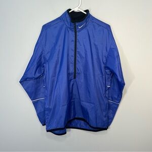 VINTAGE Nike Jacket Mens Small Purple Half Zip Windbreaker Vented Lightweight